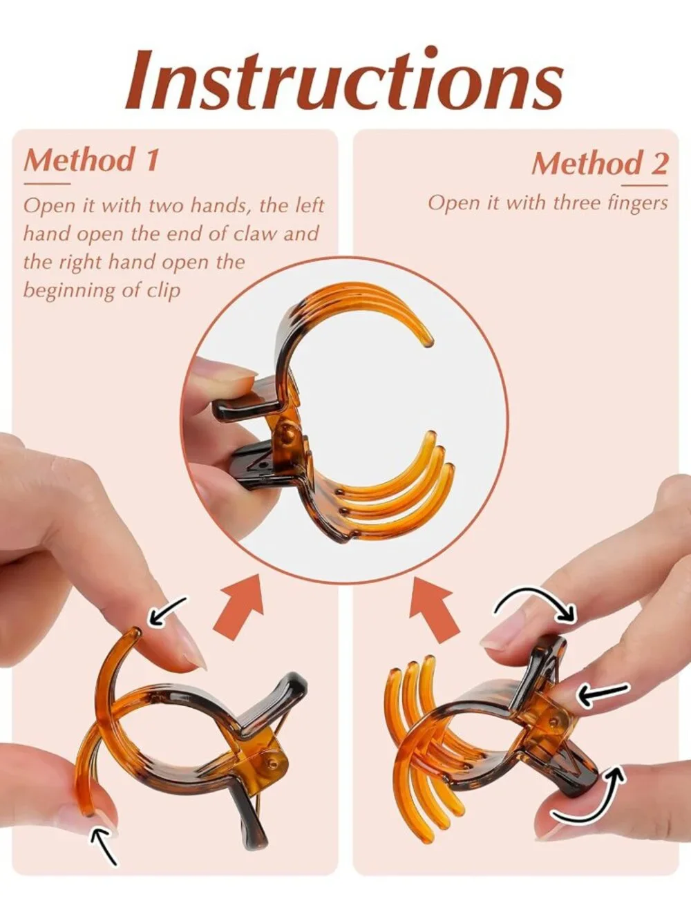 18 Pcs Medium Hair Claw Clips - No-Slip Jaw Clips for Effortless Styling